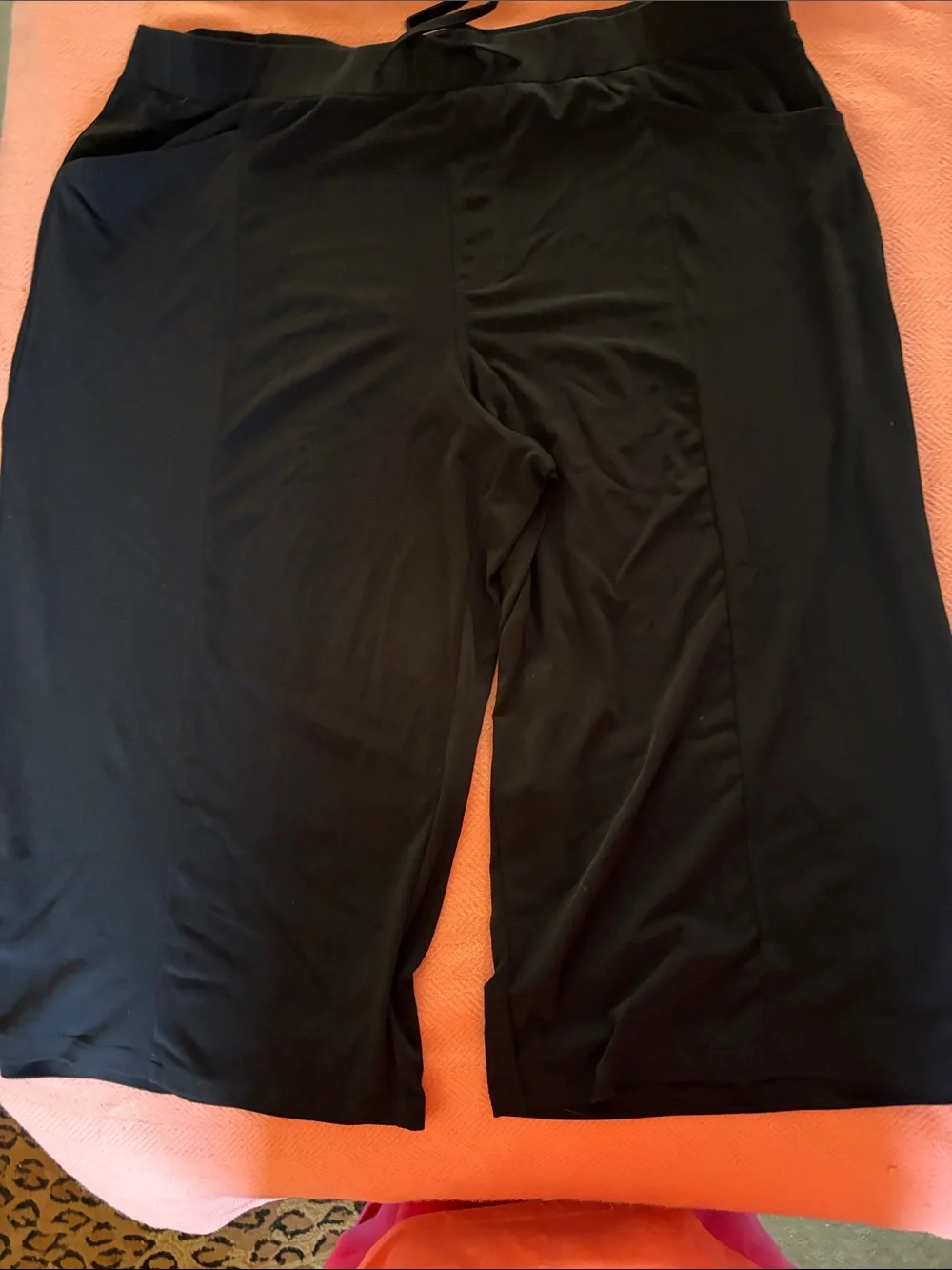 Susan Graver Black Cropped Wide-Leg Pull-On Pants - Picture 2 of 3